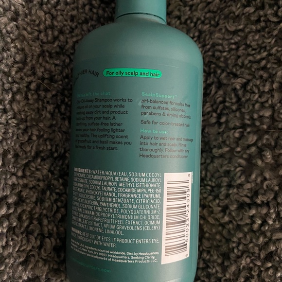 Headquarters Oil-Away Shampoo 12oz - Picture 4 of 4